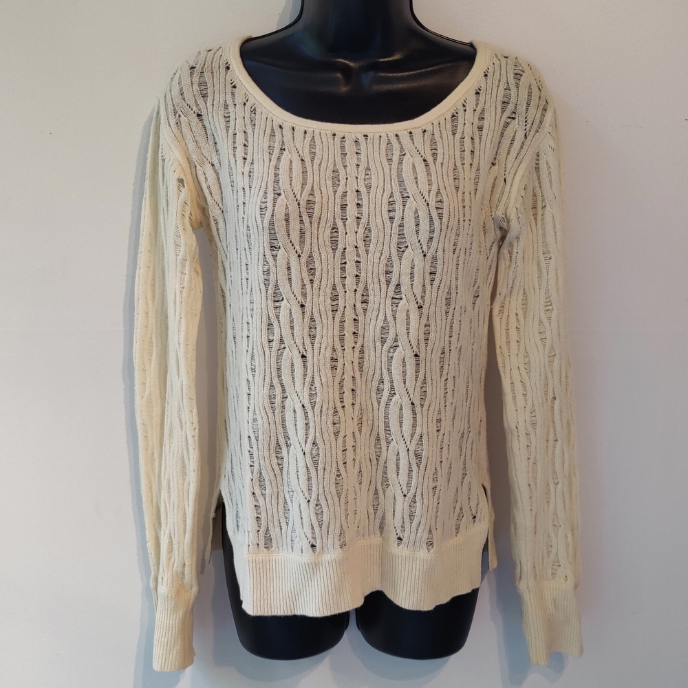 Inhabit Cream Cashmere Open Knit Sweater S